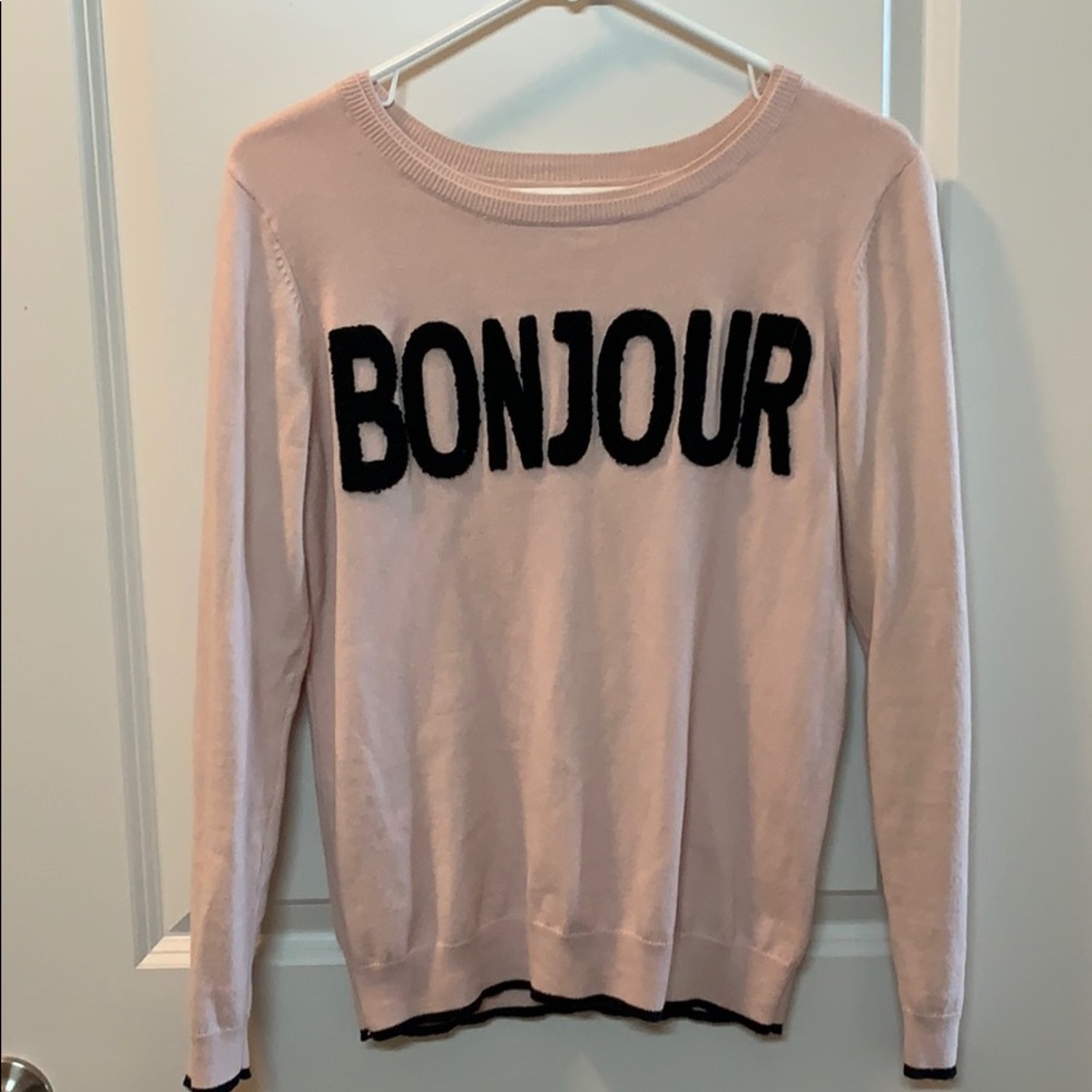 “Bonjour” sweater